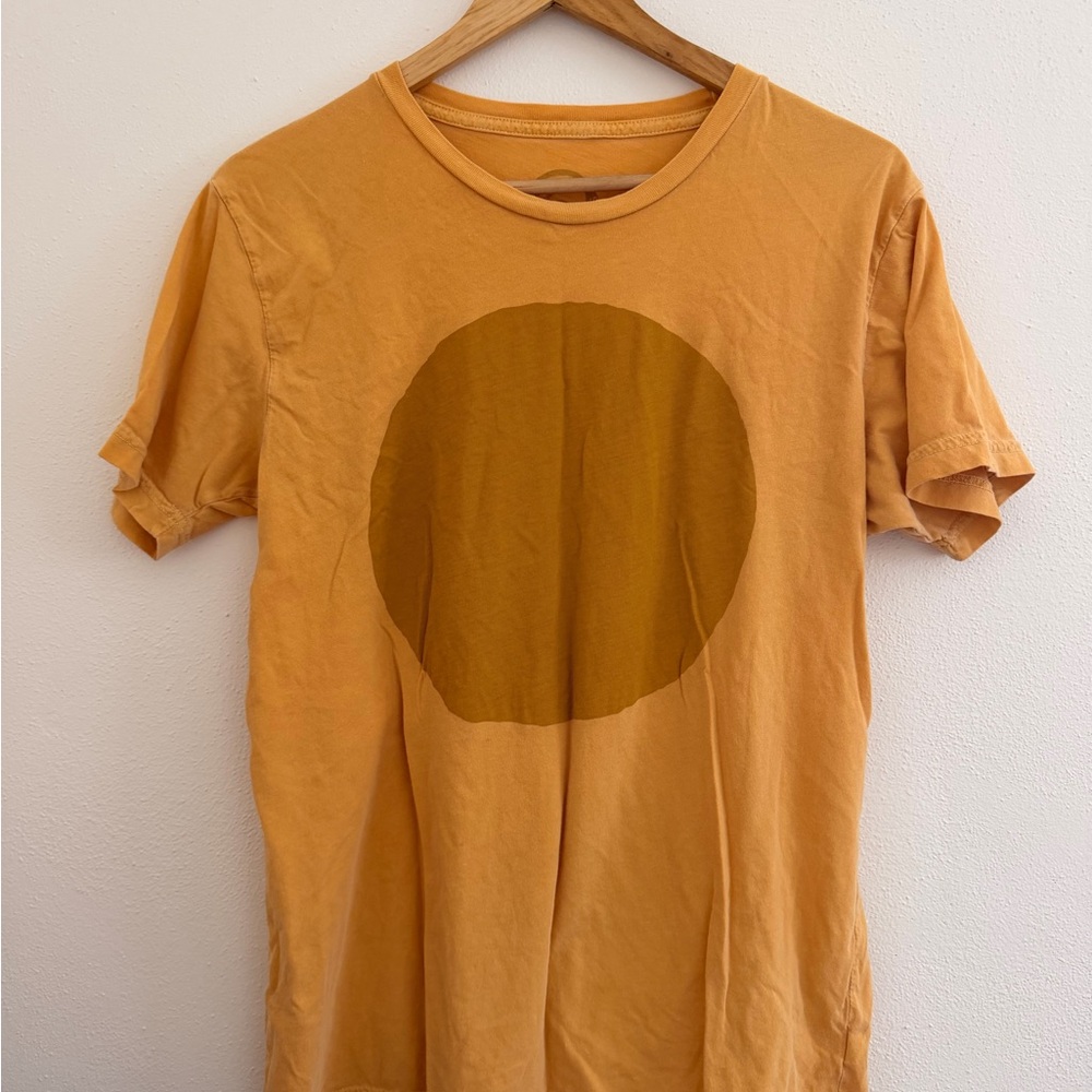 Women's Mustard Short-Sleeve Graphic Circle Tee